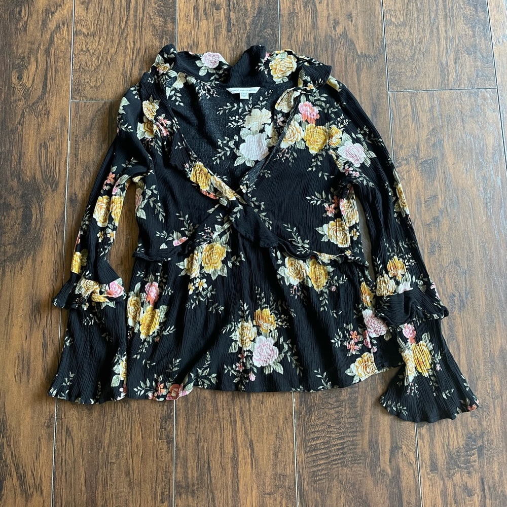 Floral Cross Body Top